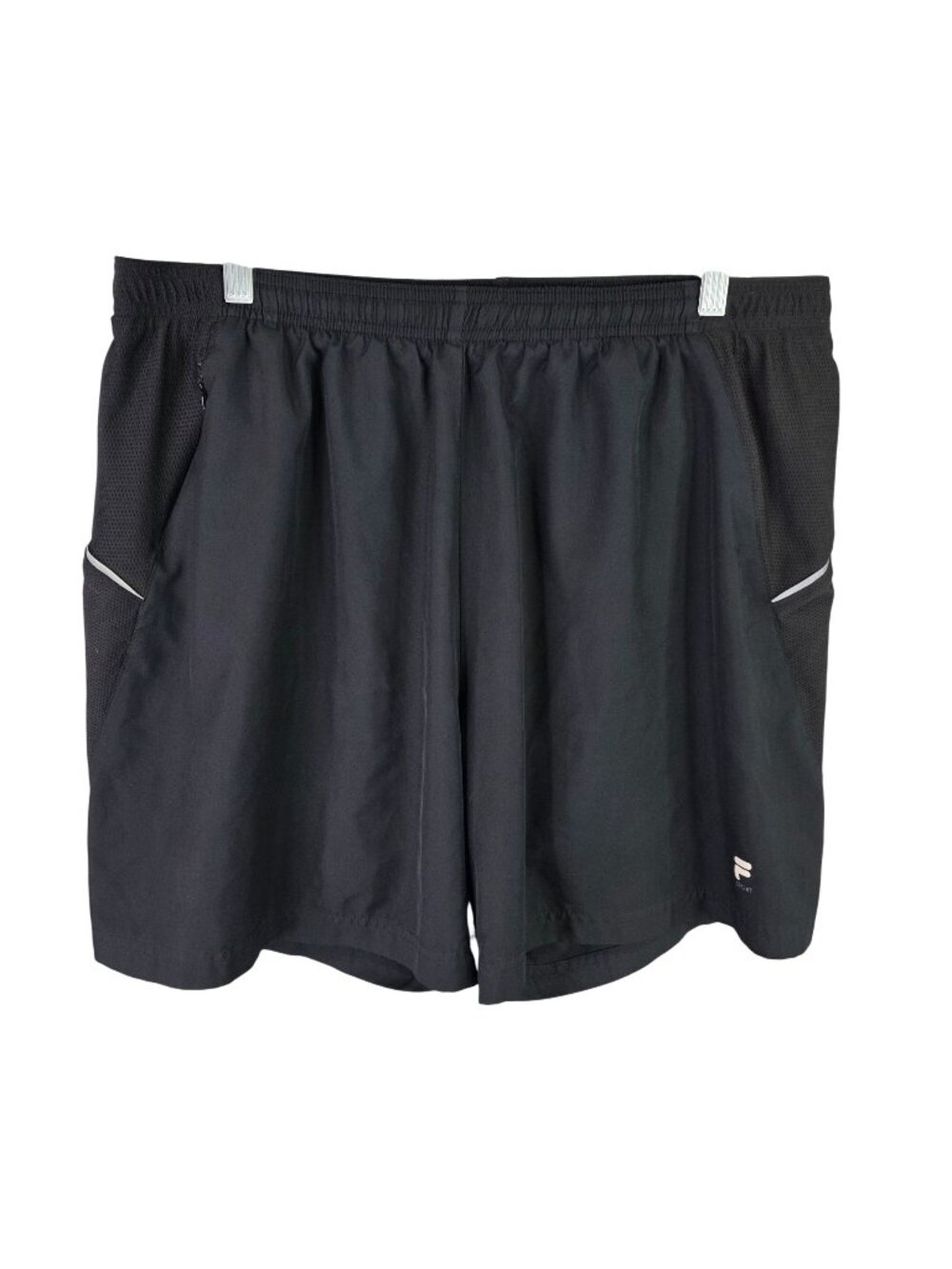Mens Fila Sport Black Running Fitted Shorts Lined Drawstring Polyester XXL